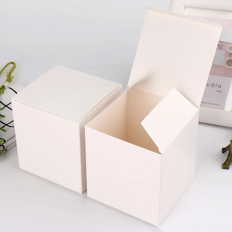 Event Party Box - 100 Buah/Lot Kertas Kraft Putih Kotak