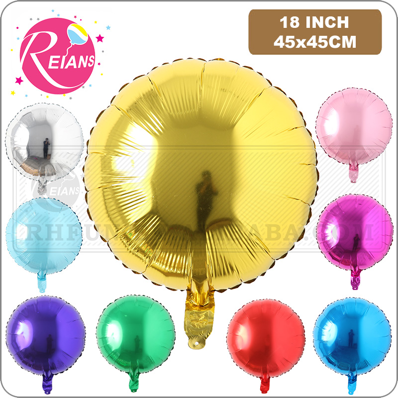 Party Event Supplier - Perlengkapan Pesta, 18 Inci Bulat Aluminium