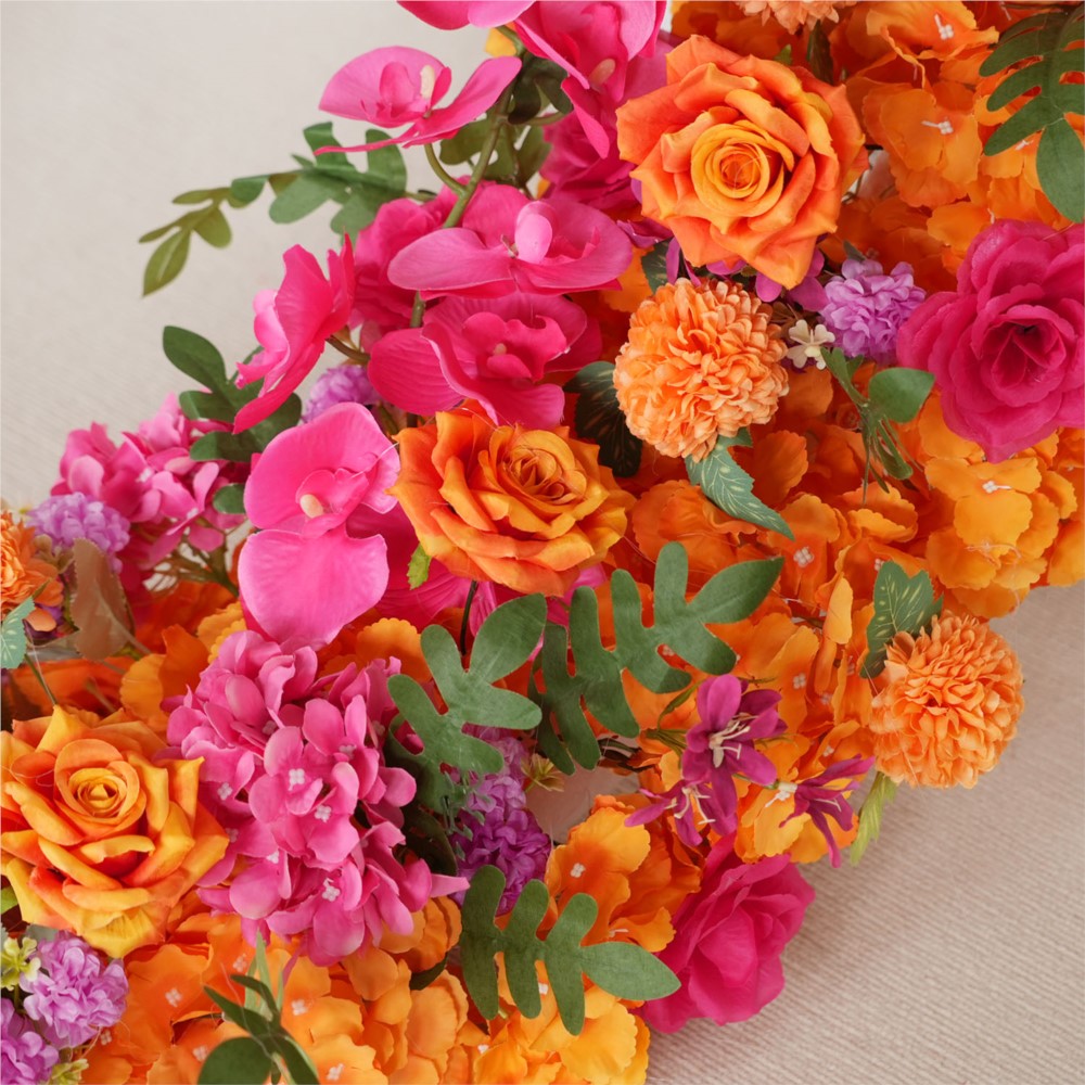 Uflower 1/2M Bunga Mawar Orany - Flower Wall Panel ulasan dan harga