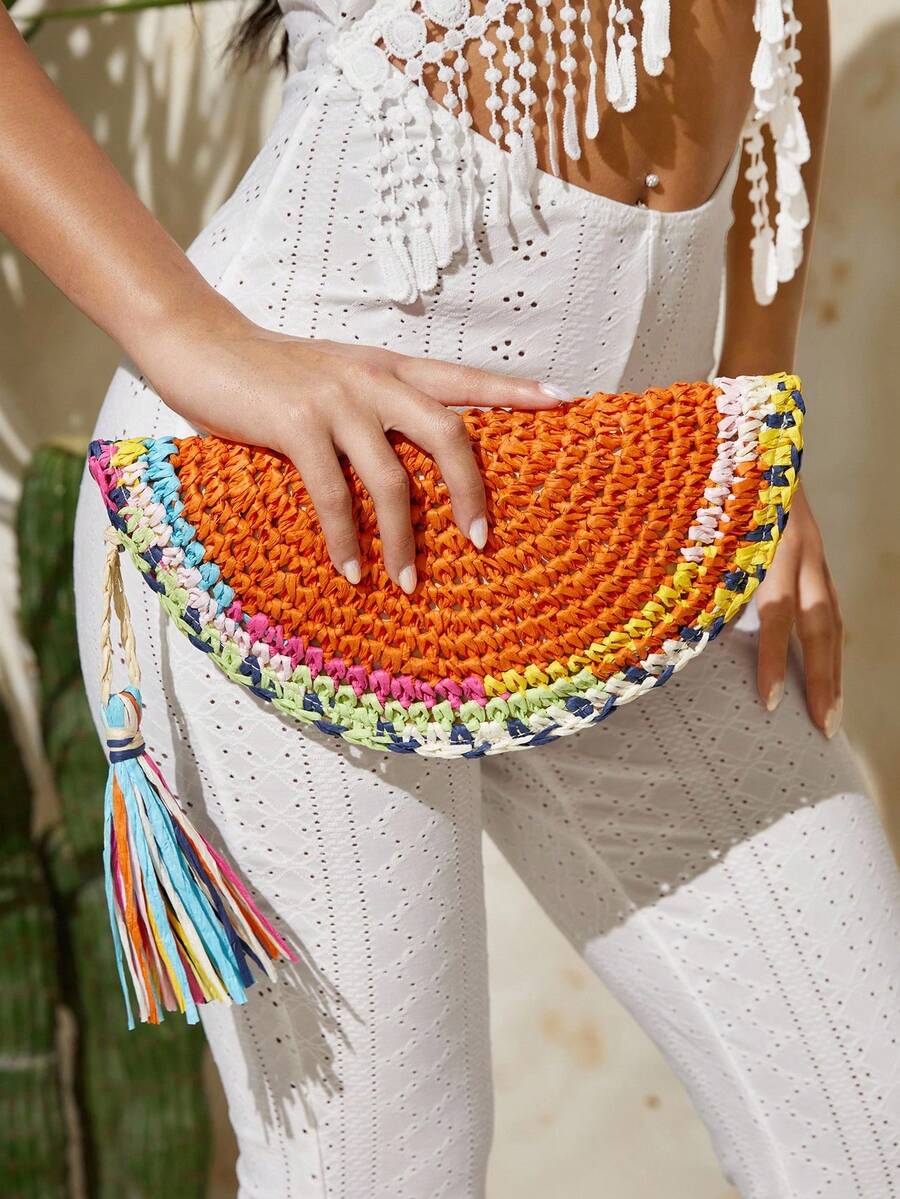 Tas Tangan Wanita, Tas Jerami, - Paper Straw Color ulasan dan harga