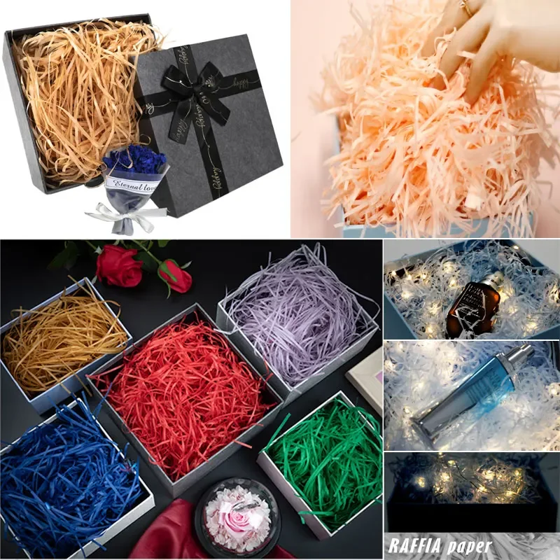 100g raffi warna-warni robek C - Event Party Box ulasan dan harga
