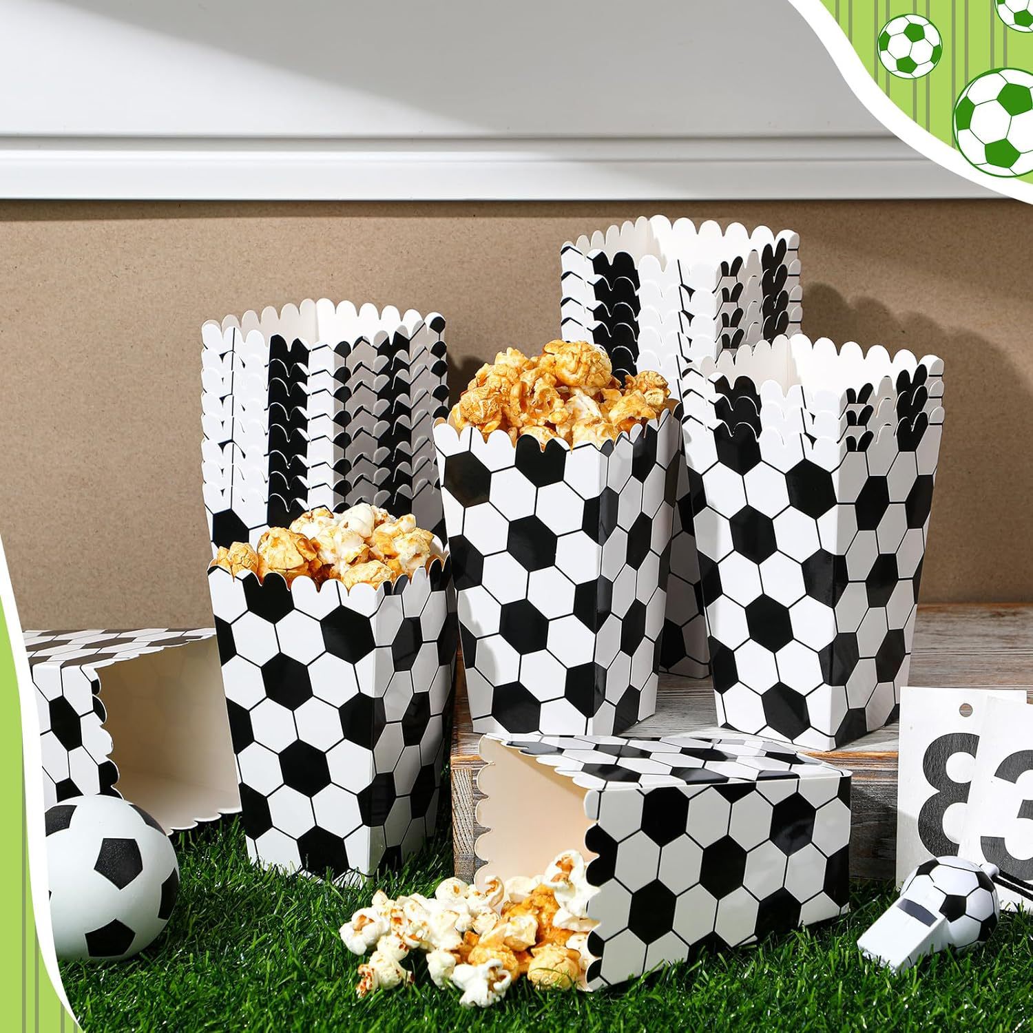 6-18 buah kotak Popcorn sepak  - Event Party Box ulasan dan harga