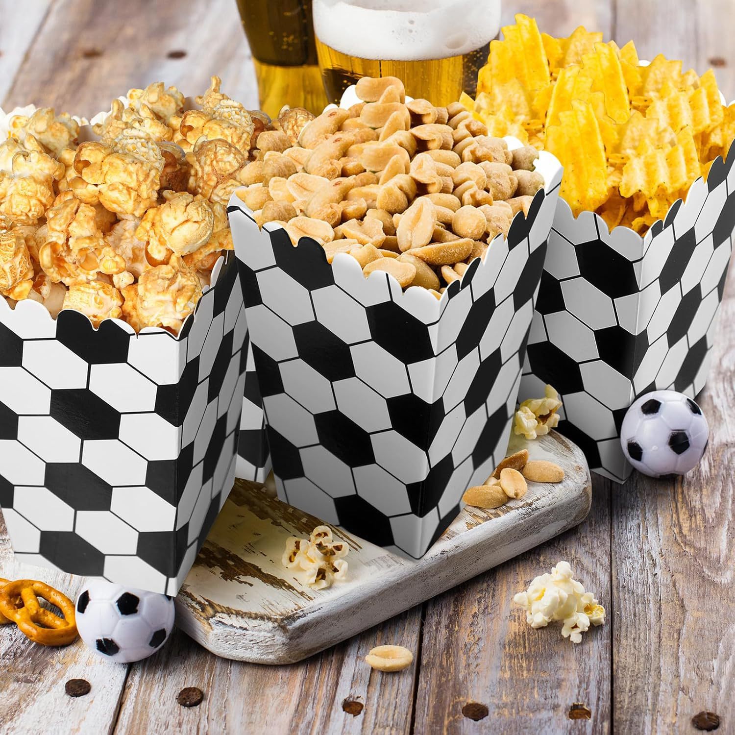 6-18 buah kotak Popcorn sepak  - Event Party Box ulasan dan harga