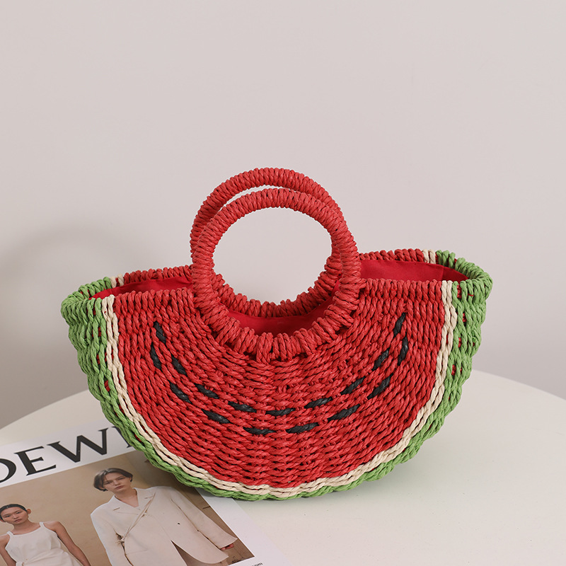Tas Jerami Semangka Lucu Warna - Paper Straw Color ulasan dan harga